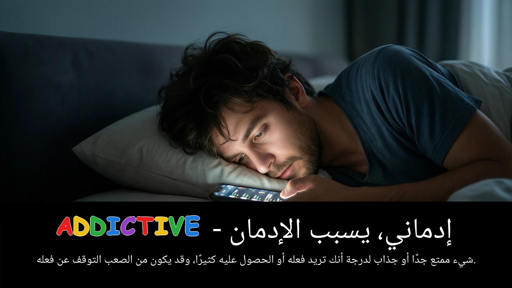 Arabic Illustration for addictive